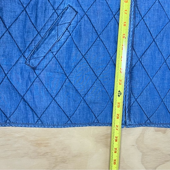 Coldwater Creek Quilted Chambray Vest - Picture 6 of 6